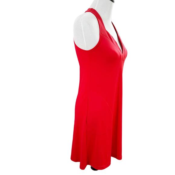 Diamond Tea Red Halter Lounge Dress Racerback #16014 XS XSmall NEW NWT - Picture 3 of 8